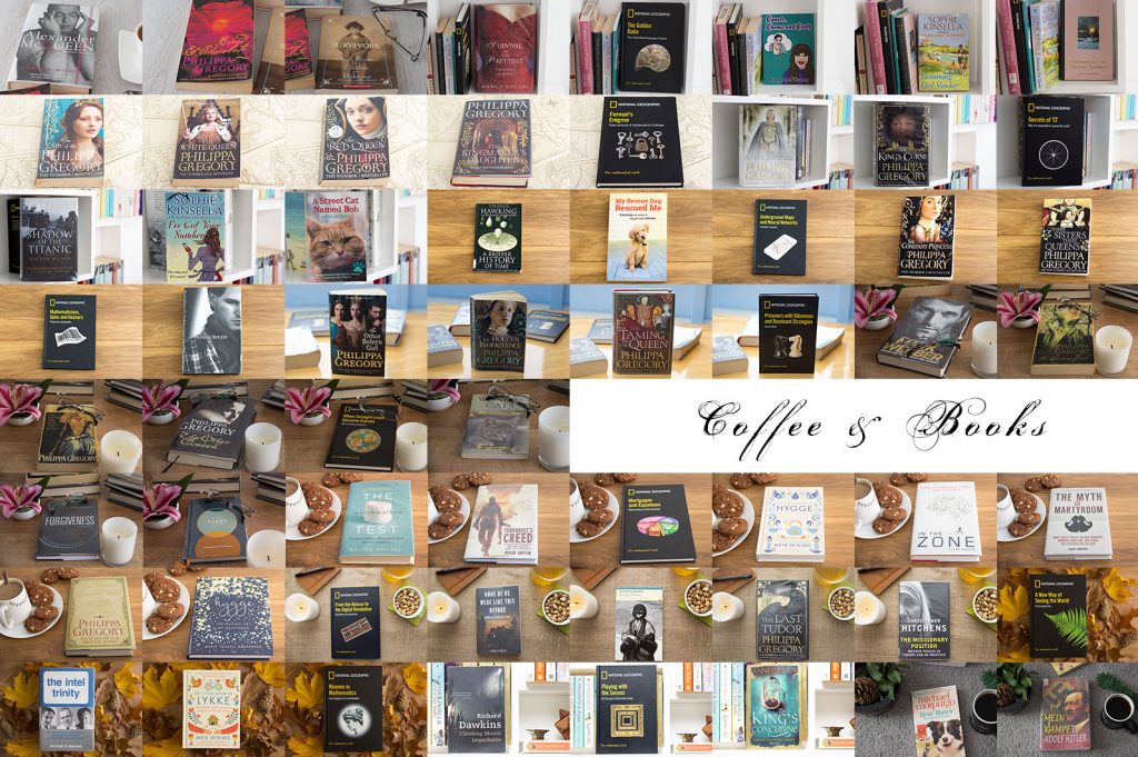 Collage of 60 books